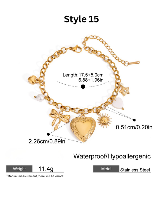 Love Chain Charm Bracelet (Buy 1 Get 1 Free) (Buy 2 Get 2 Free)
