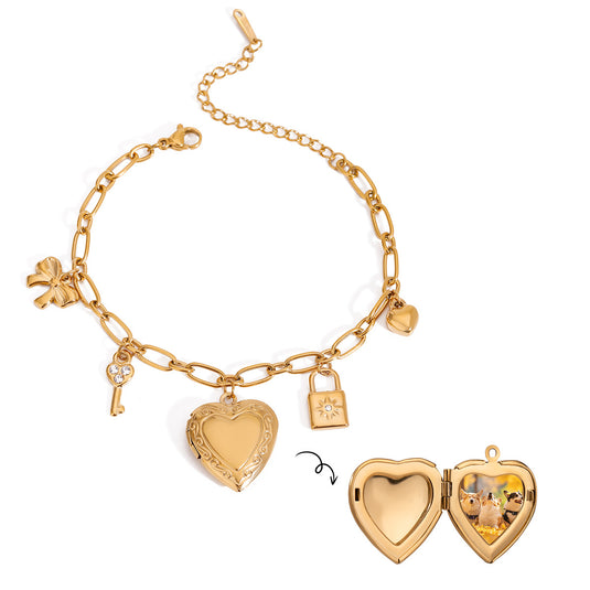 Love Chain Charm Bracelet (Buy 1 Get 1 Free) (Buy 2 Get 2 Free)