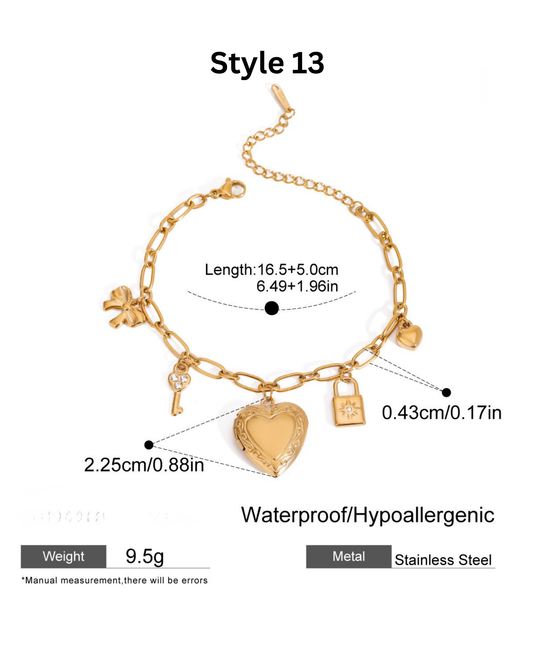 Love Chain Charm Bracelet (Buy 1 Get 1 Free) (Buy 2 Get 2 Free)