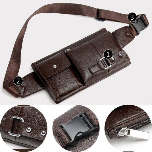 Men’s Leather Belt Bag — $19.99 each or Add 2 for $29.98 + Free Shipping - Discount Applied At Checkout
