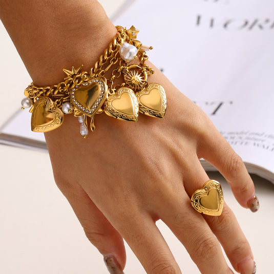 Love Chain Charm Bracelet (Buy 1 Get 1 Free) (Buy 2 Get 2 Free)