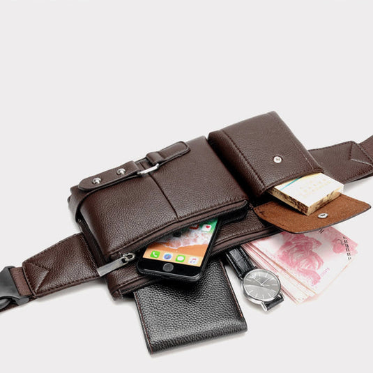 Men’s Leather Belt Bag — $19.99 each or Add 2 for $29.98 + Free Shipping - Discount Applied At Checkout