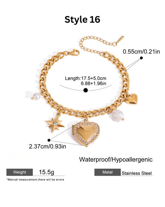 Love Chain Charm Bracelet (Buy 1 Get 1 Free) (Buy 2 Get 2 Free)