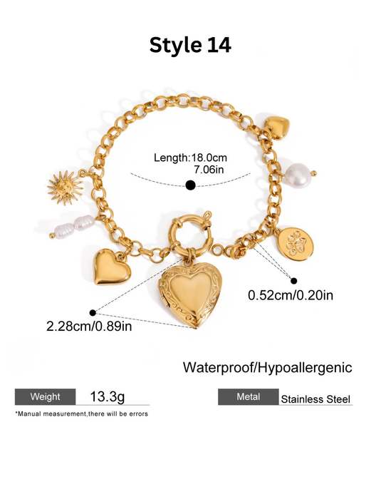 Love Chain Charm Bracelet (Buy 1 Get 1 Free) (Buy 2 Get 2 Free)