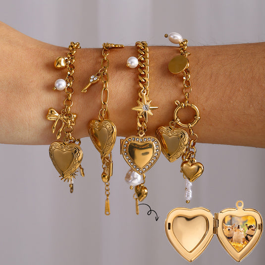Love Chain Charm Bracelet (Buy 1 Get 1 Free) (Buy 2 Get 2 Free)