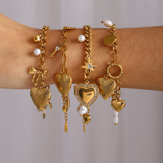 Love Chain Charm Bracelet (Buy 1 Get 1 Free) (Buy 2 Get 2 Free)